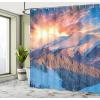 Ambesonne Fantasy Shower Curtain, Hot Air Balloons in The Clouds Dream Journey to Secret Paradise Romantic Design, Cloth Fabric Bathroom Decor Set with Hooks, 69″ W x 75″ L, Purple White(Yellow White)