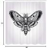 Ambesonne Fantasy Shower Curtain, Hot Air Balloons in The Clouds Dream Journey to Secret Paradise Romantic Design, Cloth Fabric Bathroom Decor Set with Hooks, 69″ W x 75″ L, Purple White(White Black)