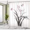 Ambesonne Fantasy Shower Curtain, Hot Air Balloons in The Clouds Dream Journey to Secret Paradise Romantic Design, Cloth Fabric Bathroom Decor Set with Hooks, 69″ W x 75″ L, Purple White(Cream Brown)