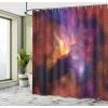 Ambesonne Fantasy Shower Curtain, Hot Air Balloons in The Clouds Dream Journey to Secret Paradise Romantic Design, Cloth Fabric Bathroom Decor Set with Hooks, 69″ W x 75″ L, Purple White(Purple Red Orange)