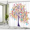 Ambesonne Fantasy Shower Curtain, Hot Air Balloons in The Clouds Dream Journey to Secret Paradise Romantic Design, Cloth Fabric Bathroom Decor Set with Hooks, 69″ W x 75″ L, Purple White(Indigo Magenta)