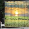 Ambesonne Fantasy Shower Curtain, Hot Air Balloons in The Clouds Dream Journey to Secret Paradise Romantic Design, Cloth Fabric Bathroom Decor Set with Hooks, 69″ W x 75″ L, Purple White(Blue Green)