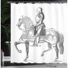 Ambesonne Fantasy Shower Curtain, Hot Air Balloons in The Clouds Dream Journey to Secret Paradise Romantic Design, Cloth Fabric Bathroom Decor Set with Hooks, 69″ W x 75″ L, Purple White(White Grey)