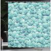 Ambesonne Fantasy Shower Curtain, Hot Air Balloons in The Clouds Dream Journey to Secret Paradise Romantic Design, Cloth Fabric Bathroom Decor Set with Hooks, 69″ W x 75″ L, Purple White(Turquoise Teal)