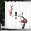 Ambesonne Fantasy Shower Curtain, Hot Air Balloons in The Clouds Dream Journey to Secret Paradise Romantic Design, Cloth Fabric Bathroom Decor Set with Hooks, 69″ W x 75″ L, Purple White(Black Red)