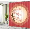 Ambesonne Fantasy Shower Curtain, Hot Air Balloons in The Clouds Dream Journey to Secret Paradise Romantic Design, Cloth Fabric Bathroom Decor Set with Hooks, 69″ W x 75″ L, Purple White(Coral Peach)