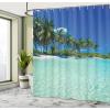 Ambesonne Fantasy Shower Curtain, Hot Air Balloons in The Clouds Dream Journey to Secret Paradise Romantic Design, Cloth Fabric Bathroom Decor Set with Hooks, 69″ W x 75″ L, Purple White(Green Turquoise)