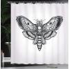 Ambesonne Fantasy Shower Curtain, Hot Air Balloons in The Clouds Dream Journey to Secret Paradise Romantic Design, Cloth Fabric Bathroom Decor Set with Hooks, 69″ W x 75″ L, Purple White(White Black)