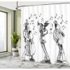 Ambesonne Fantasy Shower Curtain, Hot Air Balloons in The Clouds Dream Journey to Secret Paradise Romantic Design, Cloth Fabric Bathroom Decor Set with Hooks, 69″ W x 75″ L, Purple White(White Charcoal)