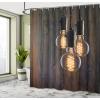 Ambesonne Fantasy Shower Curtain, Hot Air Balloons in The Clouds Dream Journey to Secret Paradise Romantic Design, Cloth Fabric Bathroom Decor Set with Hooks, 69″ W x 75″ L, Purple White(Brown Yellow)