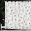Ambesonne Fantasy Shower Curtain, Hot Air Balloons in The Clouds Dream Journey to Secret Paradise Romantic Design, Cloth Fabric Bathroom Decor Set with Hooks, 69″ W x 75″ L, Purple White(Dimgrey)