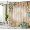 Ambesonne Fantasy Shower Curtain, Hot Air Balloons in The Clouds Dream Journey to Secret Paradise Romantic Design, Cloth Fabric Bathroom Decor Set with Hooks, 69″ W x 75″ L, Purple White(Coffee Brown Blue)