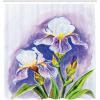 Ambesonne Fantasy Shower Curtain, Hot Air Balloons in The Clouds Dream Journey to Secret Paradise Romantic Design, Cloth Fabric Bathroom Decor Set with Hooks, 69″ W x 75″ L, Purple White(Violet Green)