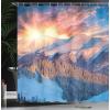 Ambesonne Fantasy Shower Curtain, Hot Air Balloons in The Clouds Dream Journey to Secret Paradise Romantic Design, Cloth Fabric Bathroom Decor Set with Hooks, 69″ W x 75″ L, Purple White(Yellow White)