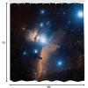 Ambesonne Fantasy Shower Curtain, Hot Air Balloons in The Clouds Dream Journey to Secret Paradise Romantic Design, Cloth Fabric Bathroom Decor Set with Hooks, 69″ W x 75″ L, Purple White(Navy Blue)