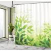Ambesonne Fantasy Shower Curtain, Hot Air Balloons in The Clouds Dream Journey to Secret Paradise Romantic Design, Cloth Fabric Bathroom Decor Set with Hooks, 69″ W x 75″ L, Purple White(Forest Green)