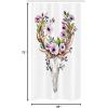 Ambesonne Fantasy Shower Curtain, Hot Air Balloons in The Clouds Dream Journey to Secret Paradise Romantic Design, Cloth Fabric Bathroom Decor Set with Hooks, 69″ W x 75″ L, Purple White(Brown Purple)