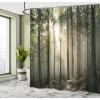 Ambesonne Fantasy Shower Curtain, Hot Air Balloons in The Clouds Dream Journey to Secret Paradise Romantic Design, Cloth Fabric Bathroom Decor Set with Hooks, 69″ W x 75″ L, Purple White(Black Green)