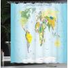 Ambesonne Fantasy Shower Curtain, Hot Air Balloons in The Clouds Dream Journey to Secret Paradise Romantic Design, Cloth Fabric Bathroom Decor Set with Hooks, 69″ W x 75″ L, Purple White(Pale Blue)