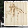 Ambesonne Fantasy Shower Curtain, Hot Air Balloons in The Clouds Dream Journey to Secret Paradise Romantic Design, Cloth Fabric Bathroom Decor Set with Hooks, 69″ W x 75″ L, Purple White(Ecru Brown)