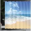 Ambesonne Fantasy Shower Curtain, Hot Air Balloons in The Clouds Dream Journey to Secret Paradise Romantic Design, Cloth Fabric Bathroom Decor Set with Hooks, 69″ W x 75″ L, Purple White(Cream Blue)