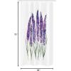 Ambesonne Fantasy Shower Curtain, Hot Air Balloons in The Clouds Dream Journey to Secret Paradise Romantic Design, Cloth Fabric Bathroom Decor Set with Hooks, 69″ W x 75″ L, Purple White(Violet White)