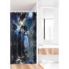 Ambesonne Fantasy Shower Curtain, Hot Air Balloons in The Clouds Dream Journey to Secret Paradise Romantic Design, Cloth Fabric Bathroom Decor Set with Hooks, 69″ W x 75″ L, Purple White(Navy)