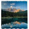 Ambesonne Fantasy Shower Curtain, Hot Air Balloons in The Clouds Dream Journey to Secret Paradise Romantic Design, Cloth Fabric Bathroom Decor Set with Hooks, 69″ W x 75″ L, Purple White(Green Teal)