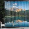 Ambesonne Fantasy Shower Curtain, Hot Air Balloons in The Clouds Dream Journey to Secret Paradise Romantic Design, Cloth Fabric Bathroom Decor Set with Hooks, 69″ W x 75″ L, Purple White(Green Teal)
