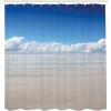 Ambesonne Fantasy Shower Curtain, Hot Air Balloons in The Clouds Dream Journey to Secret Paradise Romantic Design, Cloth Fabric Bathroom Decor Set with Hooks, 69″ W x 75″ L, Purple White(Blue White Cream)