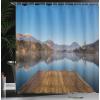 Ambesonne Fantasy Shower Curtain, Hot Air Balloons in The Clouds Dream Journey to Secret Paradise Romantic Design, Cloth Fabric Bathroom Decor Set with Hooks, 69″ W x 75″ L, Purple White(Caramel Blue)