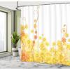 Ambesonne Fantasy Shower Curtain, Hot Air Balloons in The Clouds Dream Journey to Secret Paradise Romantic Design, Cloth Fabric Bathroom Decor Set with Hooks, 69″ W x 75″ L, Purple White(Yellow Brown)