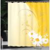 Ambesonne Fantasy Shower Curtain, Hot Air Balloons in The Clouds Dream Journey to Secret Paradise Romantic Design, Cloth Fabric Bathroom Decor Set with Hooks, 69″ W x 75″ L, Purple White(Yellow Cream)