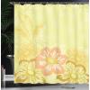 Ambesonne Fantasy Shower Curtain, Hot Air Balloons in The Clouds Dream Journey to Secret Paradise Romantic Design, Cloth Fabric Bathroom Decor Set with Hooks, 69″ W x 75″ L, Purple White(Yellow Pink)