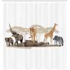 Ambesonne Fantasy Shower Curtain, Hot Air Balloons in The Clouds Dream Journey to Secret Paradise Romantic Design, Cloth Fabric Bathroom Decor Set with Hooks, 69″ W x 75″ L, Purple White(Brown Beige)