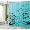Ambesonne Fantasy Shower Curtain, Hot Air Balloons in The Clouds Dream Journey to Secret Paradise Romantic Design, Cloth Fabric Bathroom Decor Set with Hooks, 69″ W x 75″ L, Purple White(Black Teal)