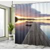 Ambesonne Fantasy Shower Curtain, Hot Air Balloons in The Clouds Dream Journey to Secret Paradise Romantic Design, Cloth Fabric Bathroom Decor Set with Hooks, 69″ W x 75″ L, Purple White(Dark Mauve)