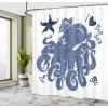 Ambesonne Fantasy Shower Curtain, Hot Air Balloons in The Clouds Dream Journey to Secret Paradise Romantic Design, Cloth Fabric Bathroom Decor Set with Hooks, 69″ W x 75″ L, Purple White(White Blue)