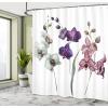 Ambesonne Fantasy Shower Curtain, Hot Air Balloons in The Clouds Dream Journey to Secret Paradise Romantic Design, Cloth Fabric Bathroom Decor Set with Hooks, 69″ W x 75″ L, Purple White(Rose Purple)