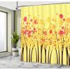 Ambesonne Fantasy Shower Curtain, Hot Air Balloons in The Clouds Dream Journey to Secret Paradise Romantic Design, Cloth Fabric Bathroom Decor Set with Hooks, 69″ W x 75″ L, Purple White(Yellow Orange)
