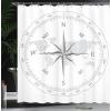 Ambesonne Fantasy Shower Curtain, Hot Air Balloons in The Clouds Dream Journey to Secret Paradise Romantic Design, Cloth Fabric Bathroom Decor Set with Hooks, 69″ W x 75″ L, Purple White(White Gray)