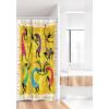 Ambesonne Fantasy Shower Curtain, Hot Air Balloons in The Clouds Dream Journey to Secret Paradise Romantic Design, Cloth Fabric Bathroom Decor Set with Hooks, 69″ W x 75″ L, Purple White(Purple Yellow)