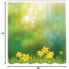 Ambesonne Fantasy Shower Curtain, Hot Air Balloons in The Clouds Dream Journey to Secret Paradise Romantic Design, Cloth Fabric Bathroom Decor Set with Hooks, 69″ W x 75″ L, Purple White(Mustard Green)