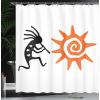 Ambesonne Fantasy Shower Curtain, Hot Air Balloons in The Clouds Dream Journey to Secret Paradise Romantic Design, Cloth Fabric Bathroom Decor Set with Hooks, 69″ W x 75″ L, Purple White(Orange Black)