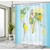 Ambesonne Fantasy Shower Curtain, Hot Air Balloons in The Clouds Dream Journey to Secret Paradise Romantic Design, Cloth Fabric Bathroom Decor Set with Hooks, 69″ W x 75″ L, Purple White(Pale Blue)