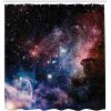 Ambesonne Fantasy Shower Curtain, Hot Air Balloons in The Clouds Dream Journey to Secret Paradise Romantic Design, Cloth Fabric Bathroom Decor Set with Hooks, 69″ W x 75″ L, Purple White(Navy Pink)