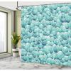 Ambesonne Fantasy Shower Curtain, Hot Air Balloons in The Clouds Dream Journey to Secret Paradise Romantic Design, Cloth Fabric Bathroom Decor Set with Hooks, 69″ W x 75″ L, Purple White(Turquoise Teal)