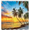 Ambesonne Fantasy Shower Curtain, Hot Air Balloons in The Clouds Dream Journey to Secret Paradise Romantic Design, Cloth Fabric Bathroom Decor Set with Hooks, 69″ W x 75″ L, Purple White(Sunset Sea Blue)