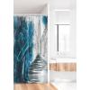 Ambesonne Fantasy Shower Curtain, Hot Air Balloons in The Clouds Dream Journey to Secret Paradise Romantic Design, Cloth Fabric Bathroom Decor Set with Hooks, 69″ W x 75″ L, Purple White(Blue White)