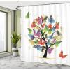Ambesonne Fantasy Shower Curtain, Hot Air Balloons in The Clouds Dream Journey to Secret Paradise Romantic Design, Cloth Fabric Bathroom Decor Set with Hooks, 69″ W x 75″ L, Purple White(Pale Camel)